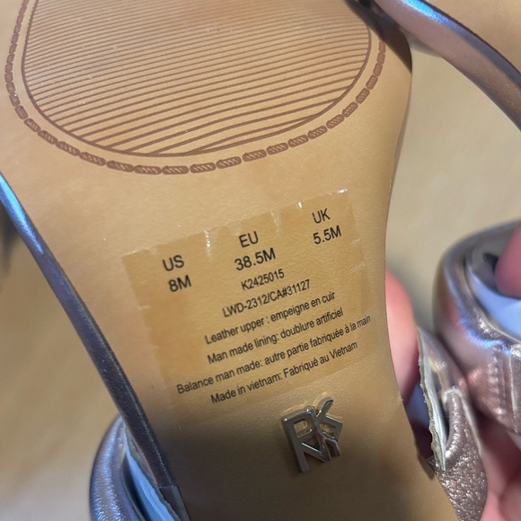 NIB DKNY Selene Double Band Dress Heeled Sandal in Dusty Rose size 8 - Picture 6 of 7